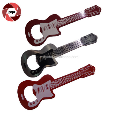 Custom wholesale personalized stainless steel guitar shape bottle opener