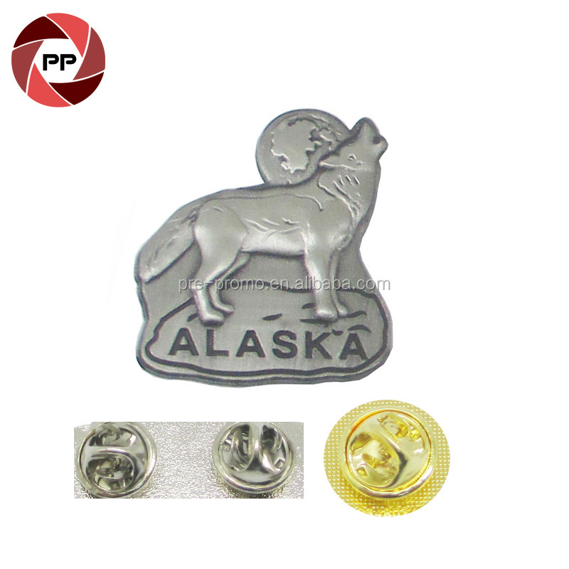 Shinny Gold Color and antique nickel color combined Two-color Electroplating Hard Enamel manufacture Pin Badge