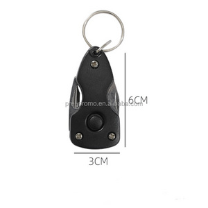 Wholesale Personalized Aluminium Multi Purpose Portable Pocket Mini Knife Flashlight Keychain