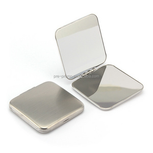 Wholesale custom wedding favors double sides custom square stainless steel cosmetic mirror