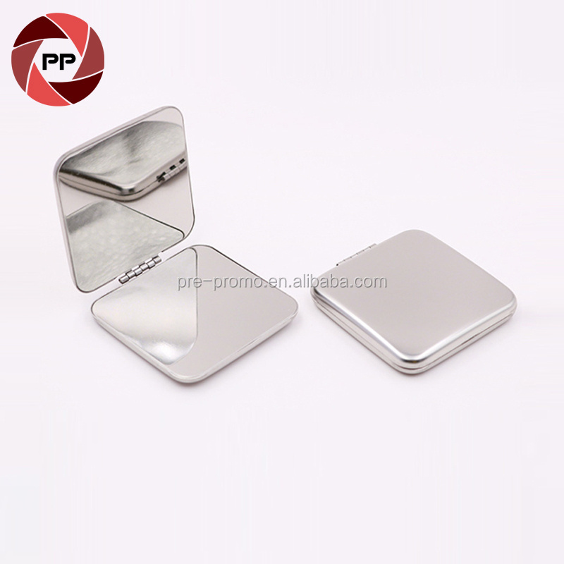 Wholesale custom wedding favors double sides custom square stainless steel cosmetic mirror