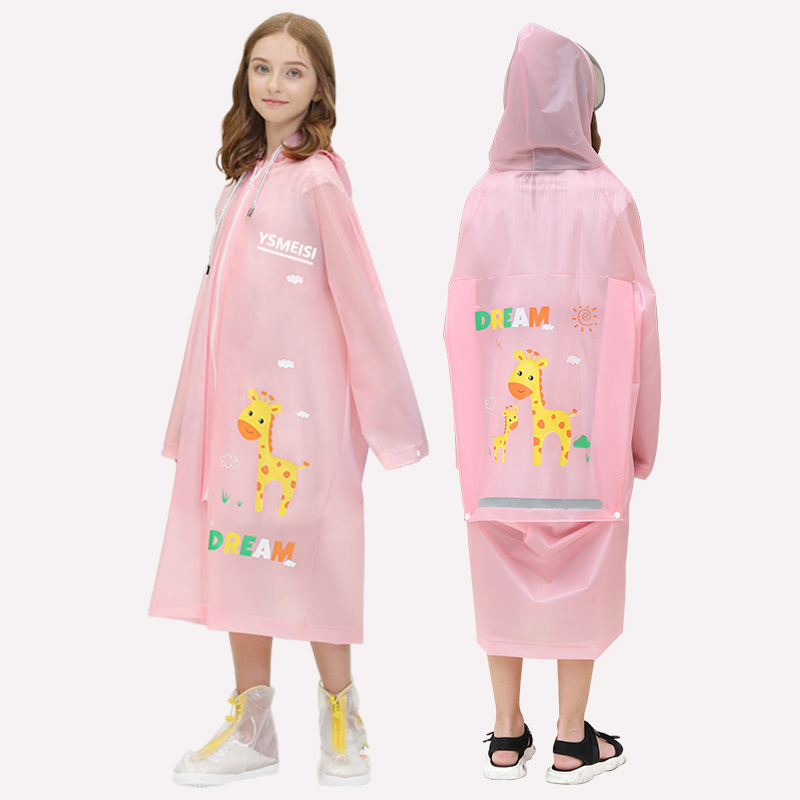 2024 trendy rainwear Rain Coats Reusable Rain Poncho Jacket Boys and Girls kids clear transparent motorcycle raincoat waterproof