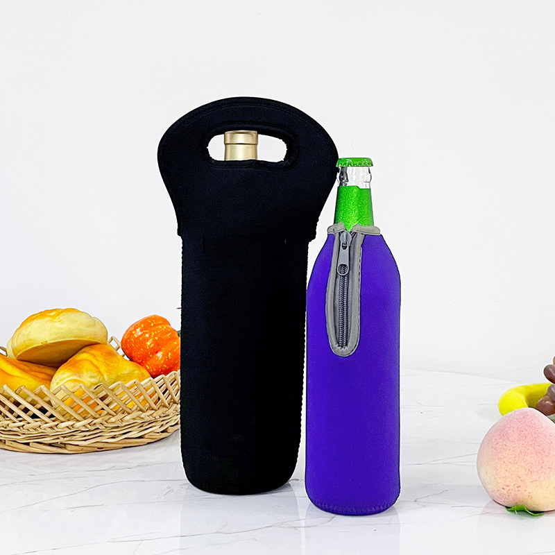 Custom Logo Waterproof Thermal Insulated Neoprene Cup sleeve cover Neoprene Wine Bottle Cooler for Picnic