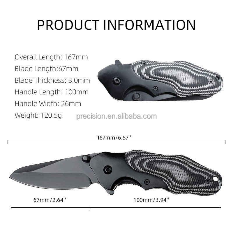 Custom D2 Titanium Plating Blade Micarta Handle Folding Survival Camping EDC Knife for Outdoor