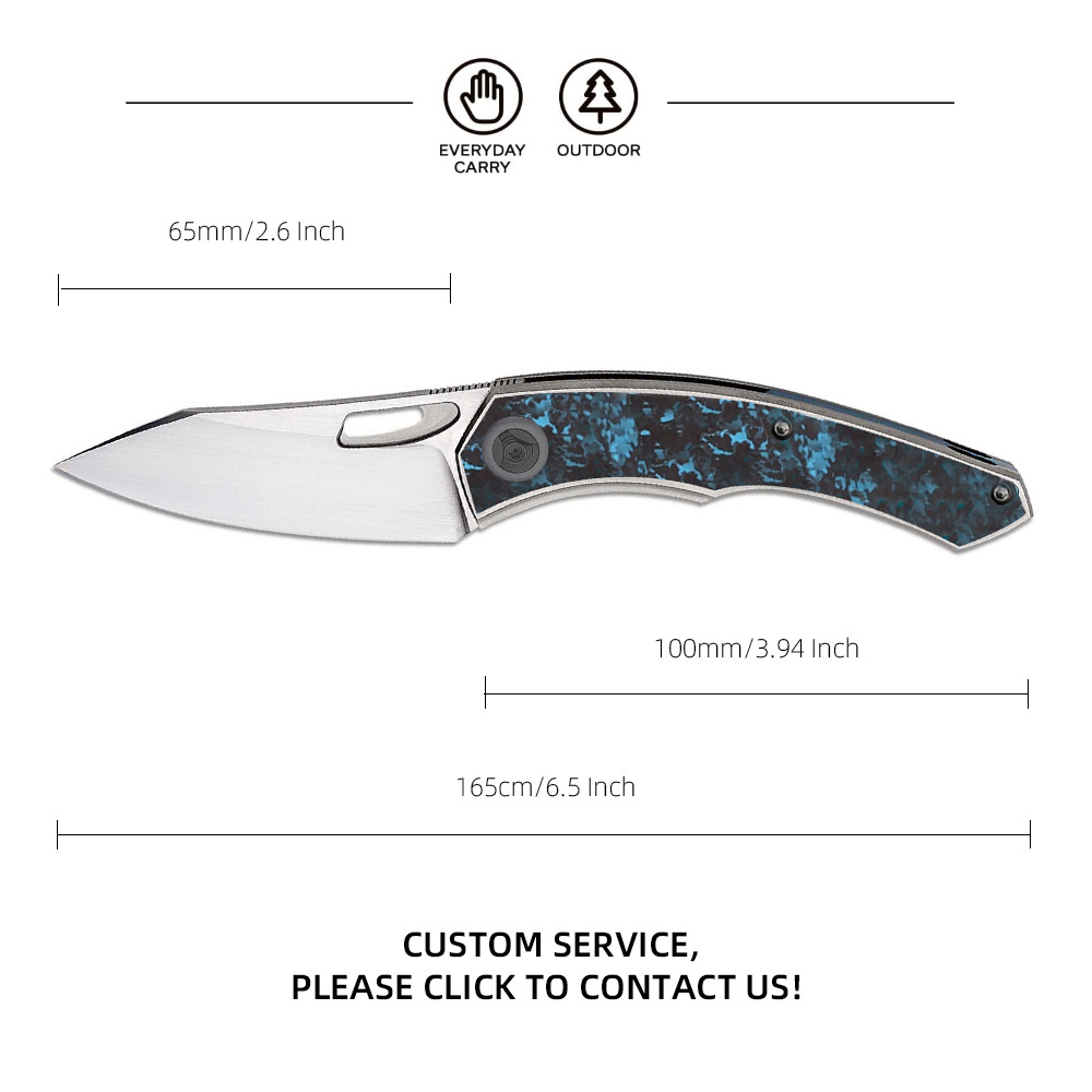 2024 High End Carbon Fiber Handle Pocket Knife Ceramic Ball Bearing S35VN Steel Tactical EDC Folding Knife