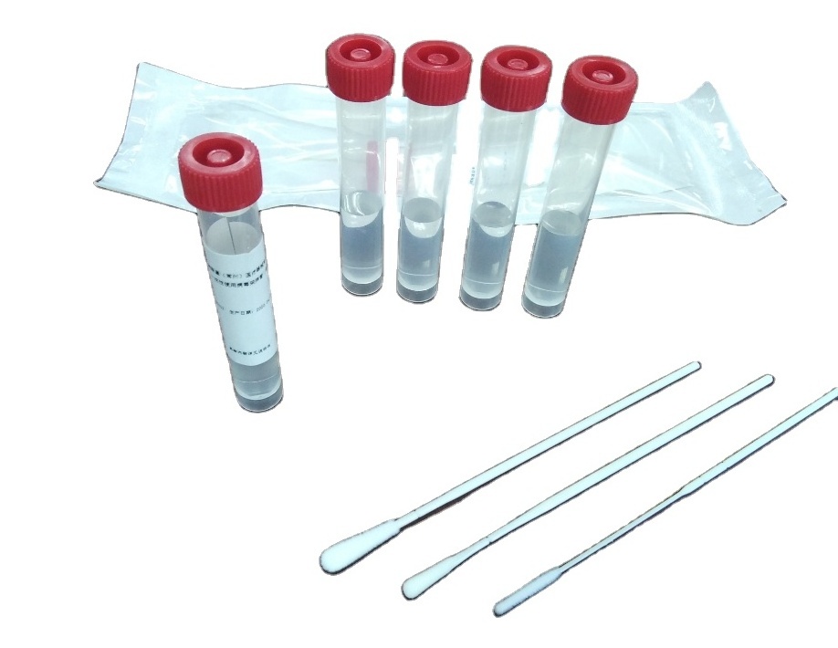 Disposable throat nasopharyngeal oropharyngeal nylon swabs polyester flocked kit