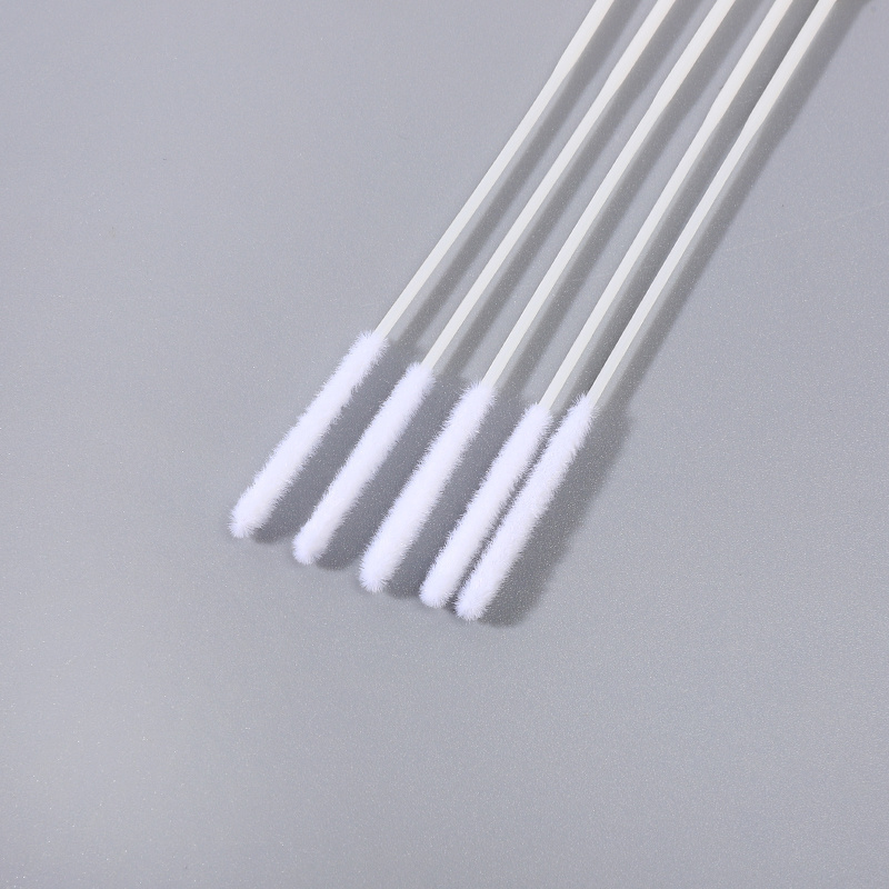 Disposable throat nasopharyngeal oropharyngeal nylon swabs polyester flocked kit