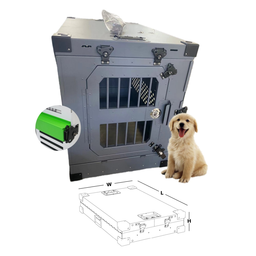 Factory Supply Foldable And Stackable Dog Kennels Aluminum Cages For Dogs In The Car