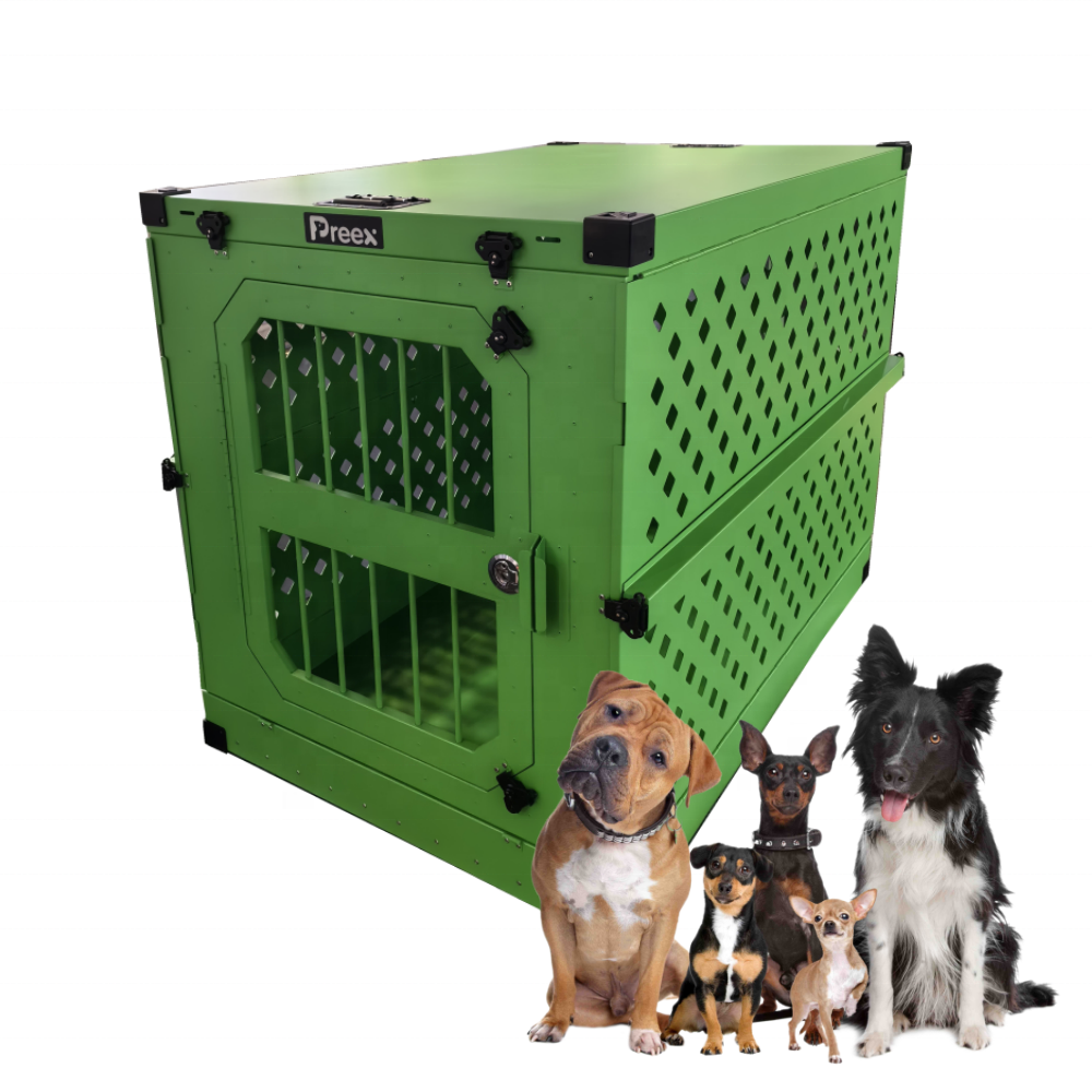 Professional Production Foldable Lightweight Dog Cages Outdoor Stackable Dog Kennel Cage