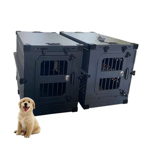 Preex 48" Aluminum XXL Collapsible Dog Crate For Large Dog Rottweiler Kennel Carrier Cage