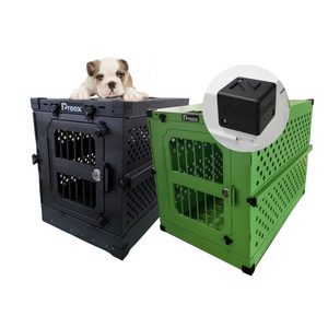 Preex 34" Reliable Heavy-duty Aluminum Folding Pet Cage crafted Collapsible Dog Kennel for Golden Retrievers