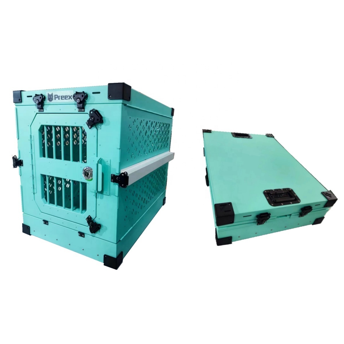 Customized Multi Size Modular Stackable Aluminum Dog Cages Portable Collapsible Dog Crate