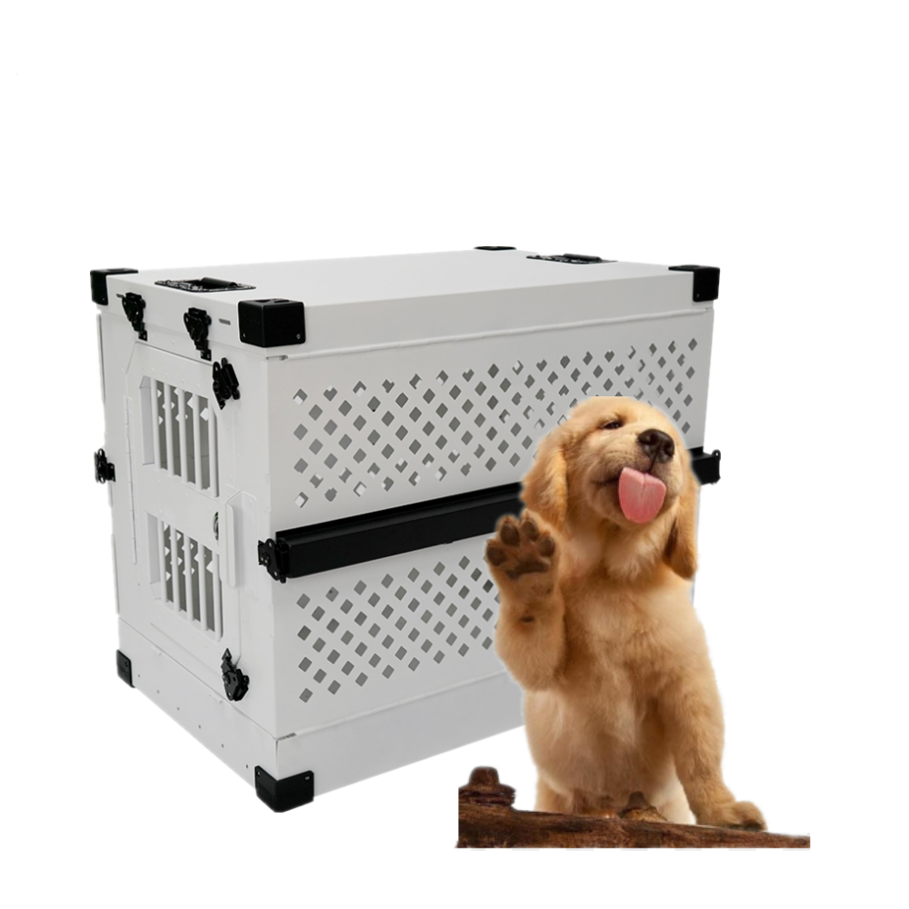 Heavy Duty Aluminum Folding Animal Pet Cage Metal Golden Retriever Collapsible Dog Truck Kennel Box