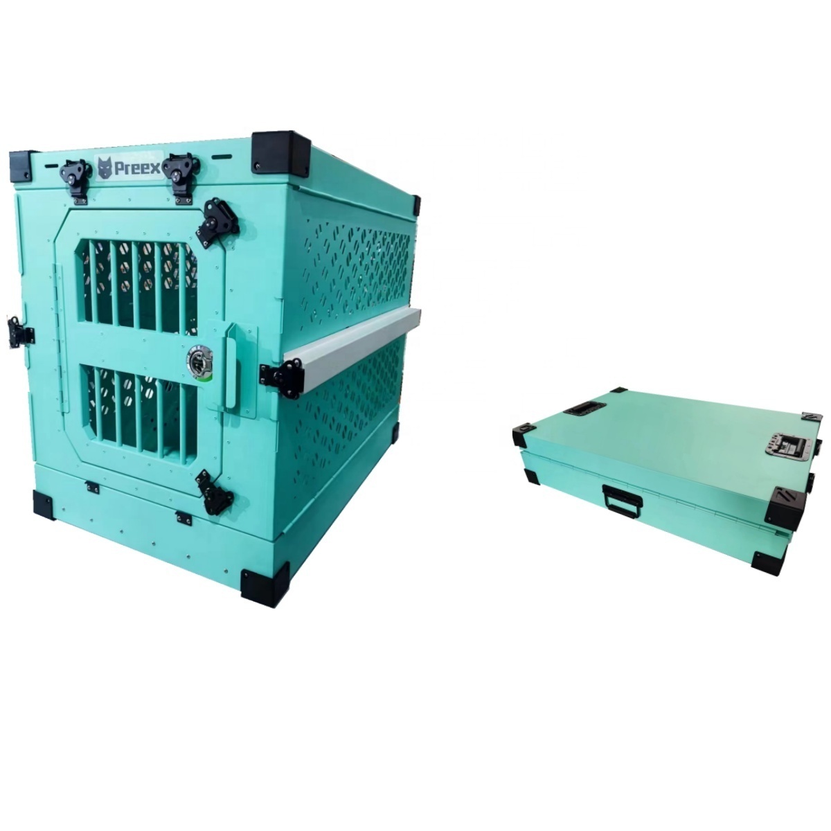 Factory Supply Foldable And Stackable Dog Kennels Aluminum Cages For Dogs In The Car