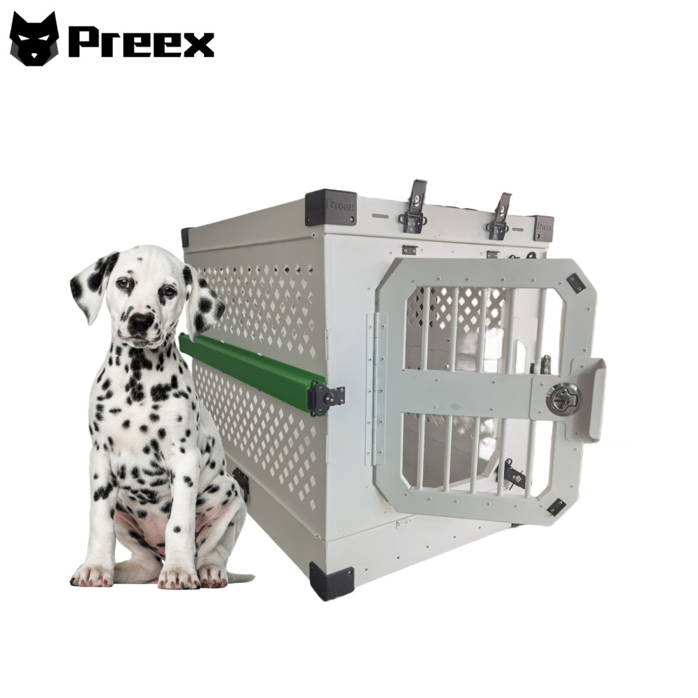 Convenient Lock Design Safe and Comfortable Aluminum Dog Cage Collapsible Dog Crate