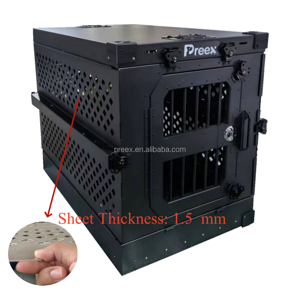 Factory Supply Foldable And Stackable Dog Kennels Aluminum Cages For Dogs In The Car