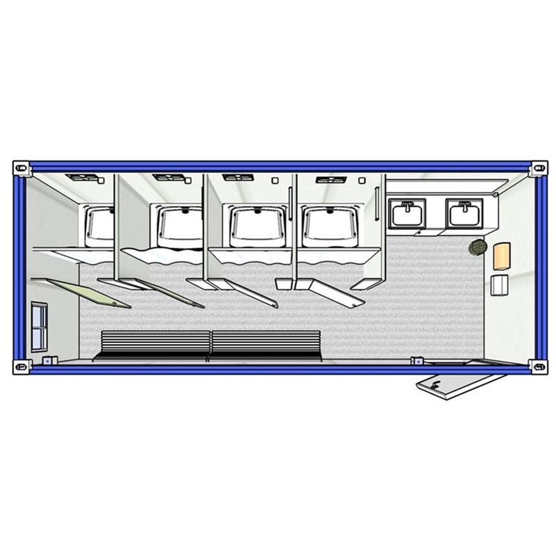 outdoor portable shower and toilet caravan prefab bathroom pod