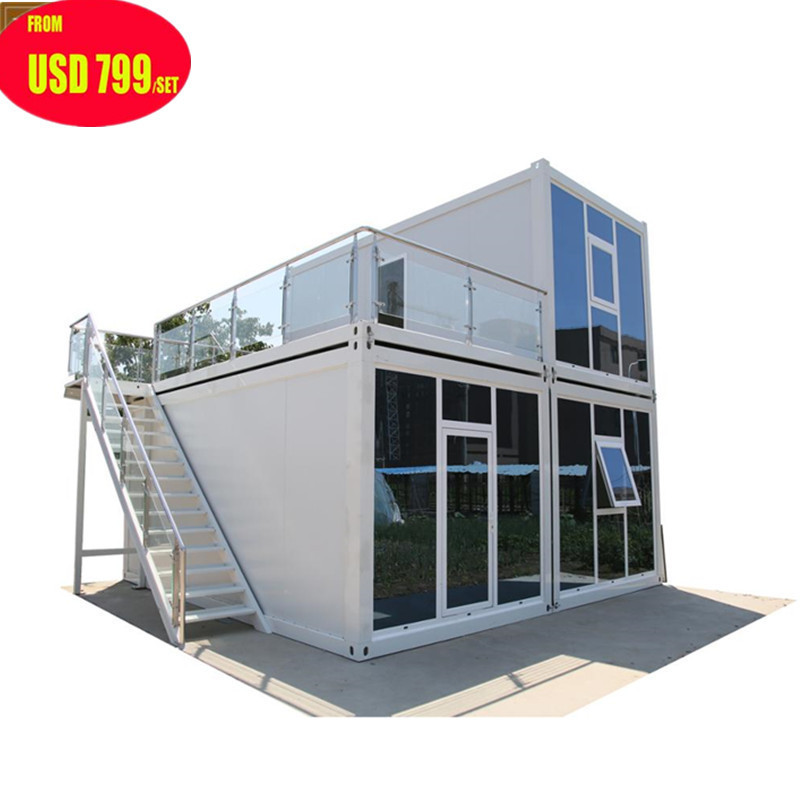 foldable folding Portable Prefab Living Flatpack pre fabricated office shipping container frame 20 ft  tiny houses design