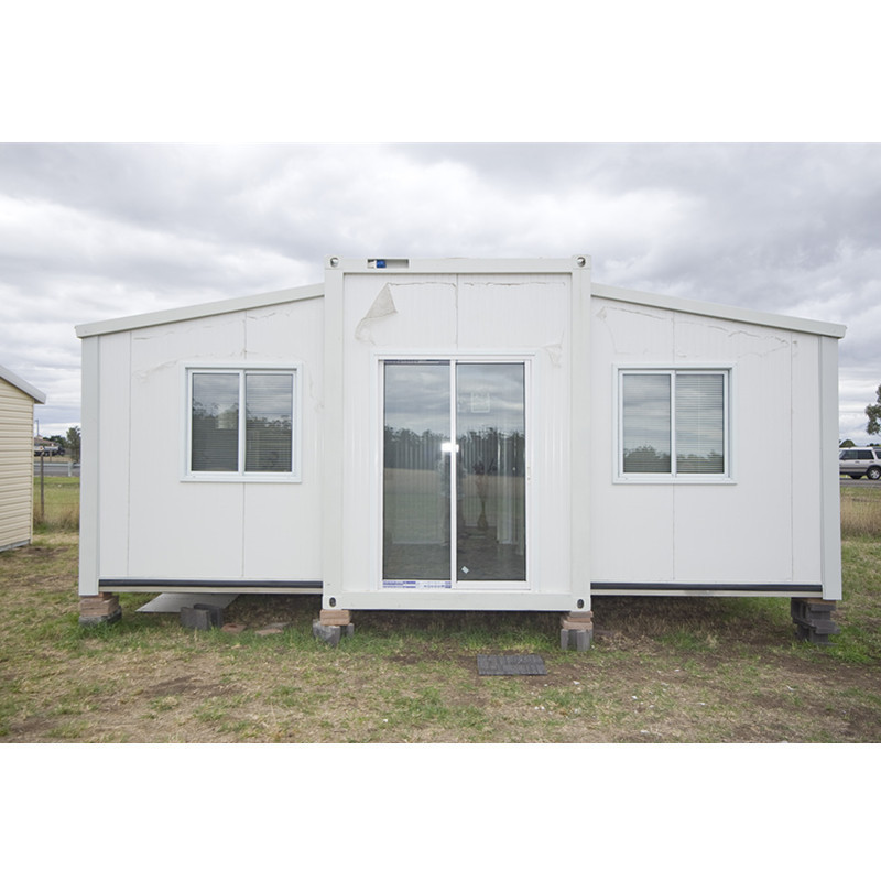 Portable 3 Bedroom Floor Plan Prefabricated Expandable House With A Balcony On Top Container Home