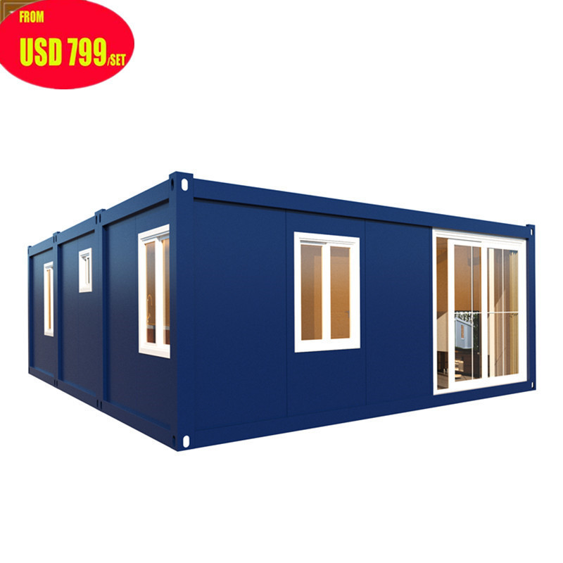 20 foot flat pack Living steel frame Modular home prefab sandwich panel shipping 3 bedroom container house