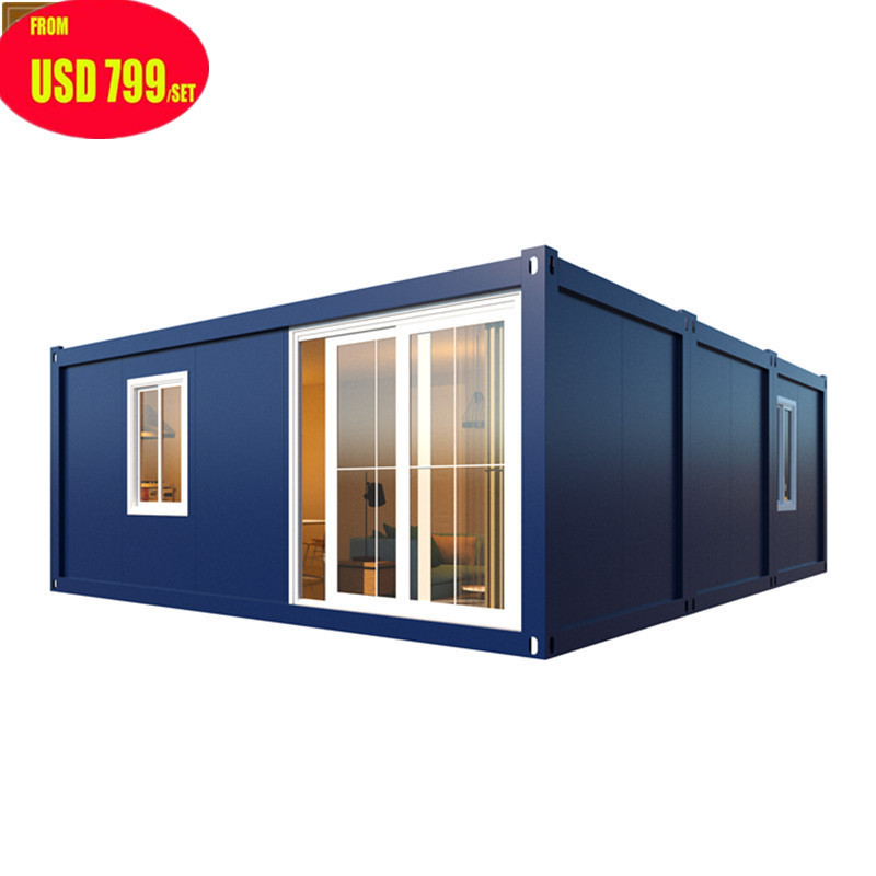 20 foot flat pack Living steel frame Modular home prefab sandwich panel shipping 3 bedroom container house