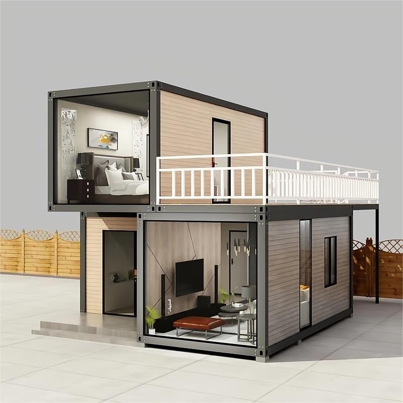 Galvanized Steel detached Container Frame 20ft 40ft Prefab Modular Tiny Home Shipping Container House