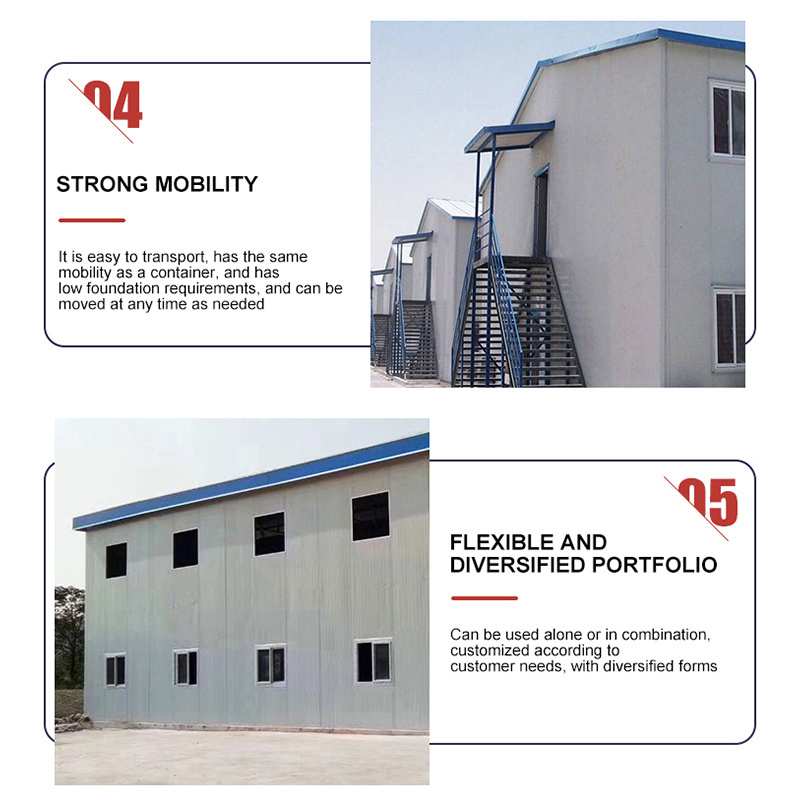 Movable Prefabricated House For Villa Office Public Toilet Container House Movable Prefab House