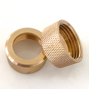 OEM aluminum knurling nuts CNC turning parts brass Cnc Milling Parts Stainless Steel turned Machining Parts milling service