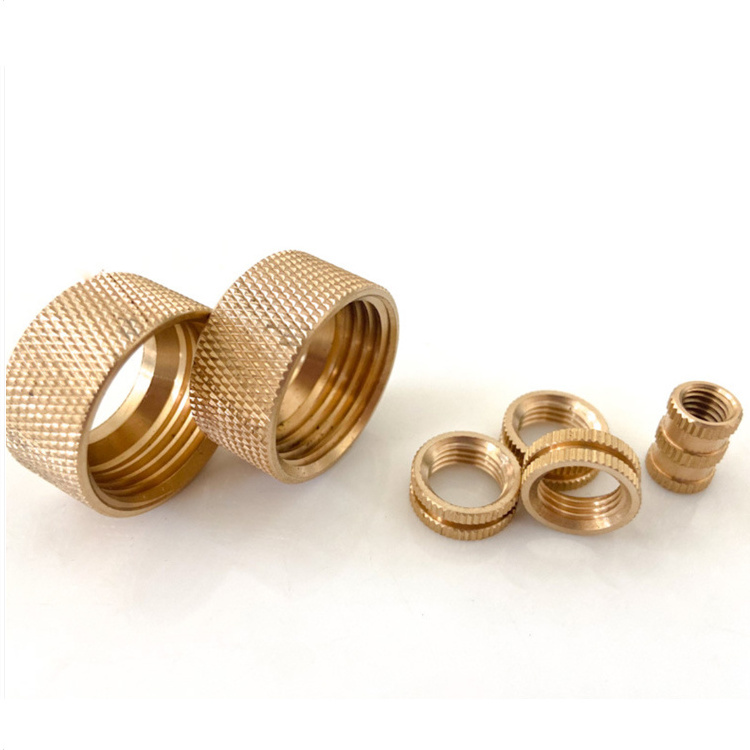 OEM aluminum knurling nuts CNC turning parts brass Cnc Milling Parts Stainless Steel turned Machining Parts milling service