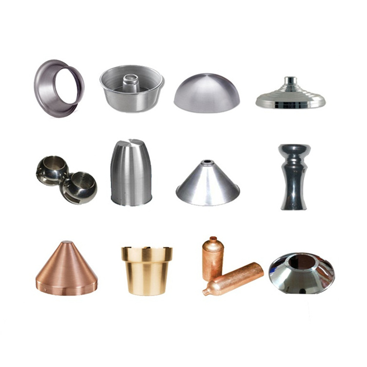 Small Batch Order Iron Aluminum Stainless Steel Brass Copper OEM Custom Cones Parts Metal Spinning Service