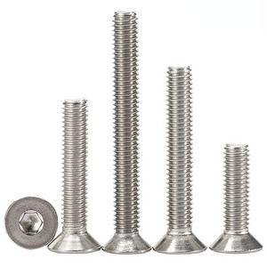 M1.6 M2 M2.5 M3 M4 M5 M6 M8 M10 M16 304 Stainless Steel Socket Hexagon Pan Head Screws Flat Cup Bolts Countersunk Head Screws