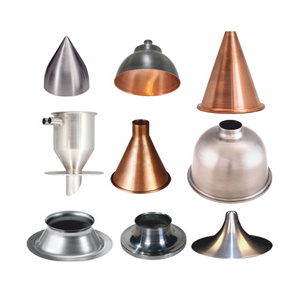 Small Batch Order Iron Aluminum Stainless Steel Brass Copper OEM Custom Cones Parts Metal Spinning Service