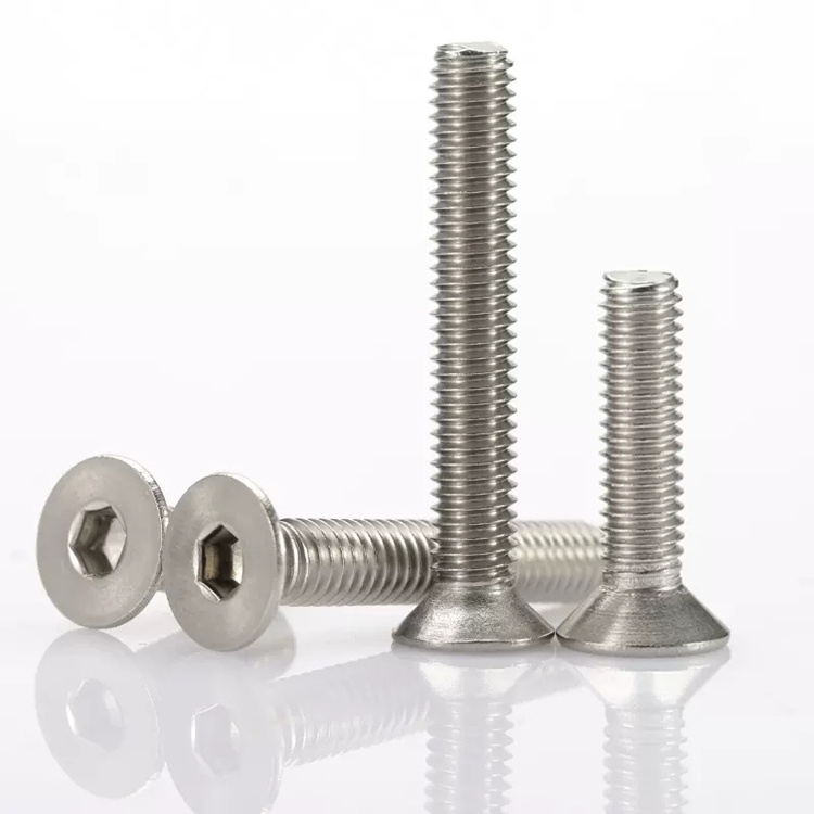 M1.6 M2 M2.5 M3 M4 M5 M6 M8 M10 M16 304 Stainless Steel Socket Hexagon Pan Head Screws Flat Cup Bolts Countersunk Head Screws