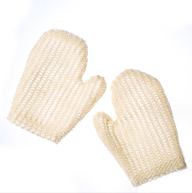 Eco-friendly 100% Natural Exfoliating Sisal Fiber Bath Glove Mitten Bath Scrubber Remove Dead Skin Exfoliating gloves