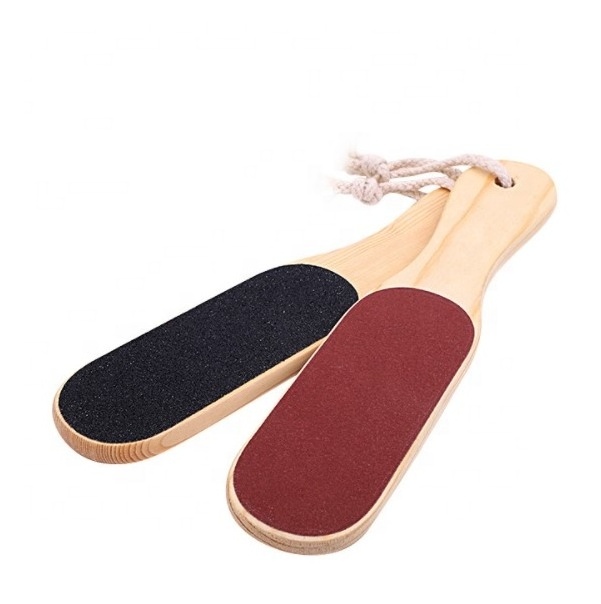 Eco friendly Double Sided  Wooden Foot File Foot Callus Remover to Remove Hard Skin