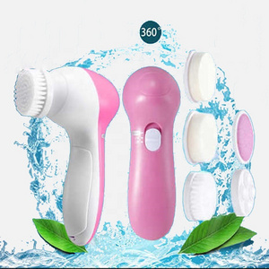 5 In 1 Deep Clean Face Skin Care Massager Beauty Care Spin Brush Compatible Replacement Electric Silicone Facial Cleaning Brush