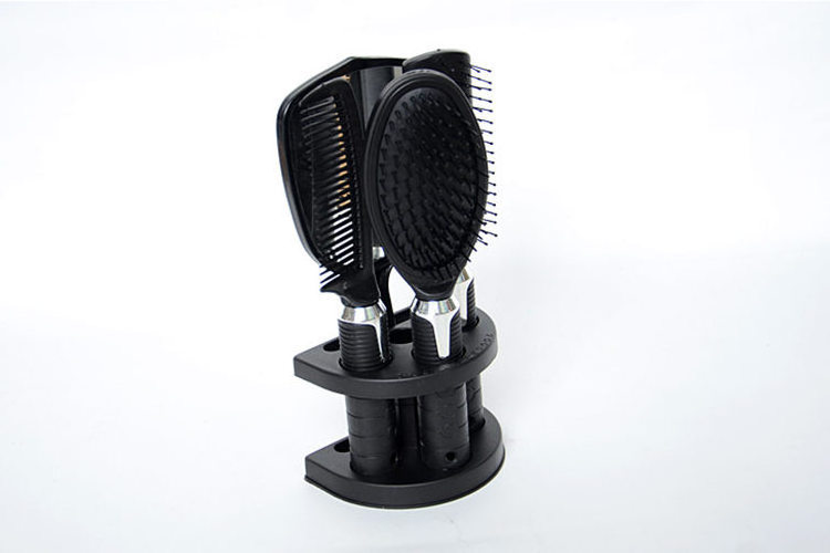 Customization 5pcs/set Hair Brush Cheap Black Detangling Waterproof Wholesale Hair Brush Set Air Cushion Hair Comb And Brushes