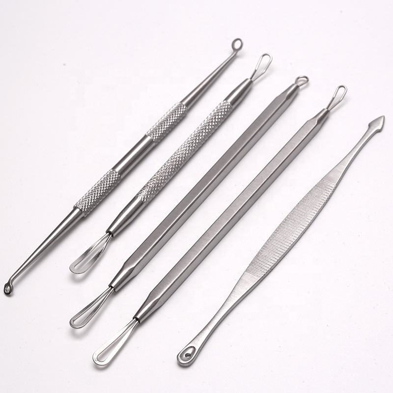 Blackhead Remover Pimple Popper Tool Kit Acne Comedone Zit Blackhead Extractor Tool for Face,Stainless Steel with Metal Case