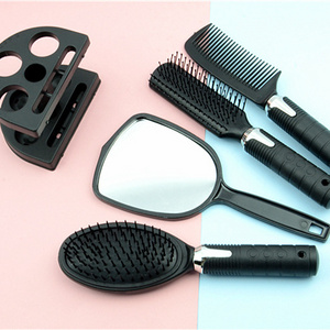 Customization 5pcs/set Hair Brush Cheap Black Detangling Waterproof Wholesale Hair Brush Set Air Cushion Hair Comb And Brushes