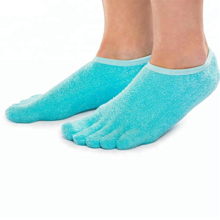 Yarn 5-Toe Gel Moisturizing Socks Helps Dry Feet, Cracked Heels, Calluses, Cuticles, Rough Skin