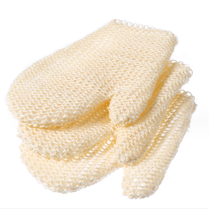 Eco-friendly 100% Natural Exfoliating Sisal Fiber Bath Glove Mitten Bath Scrubber Remove Dead Skin Exfoliating gloves