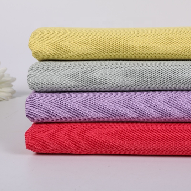 Wholesale cloth material fabric mesh tela pique 100 algodon 100% cotton pique fabric for polo shirt