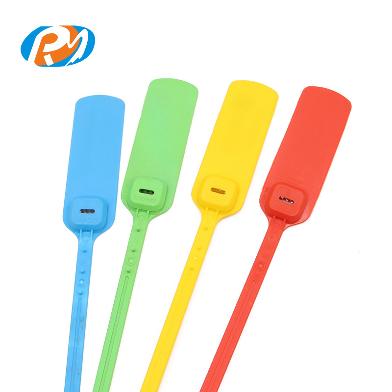 PM-PS6201 Tamper Proof Plastic Label Seal Lock Pull Tight Seal Disposable Plastic Security Seal