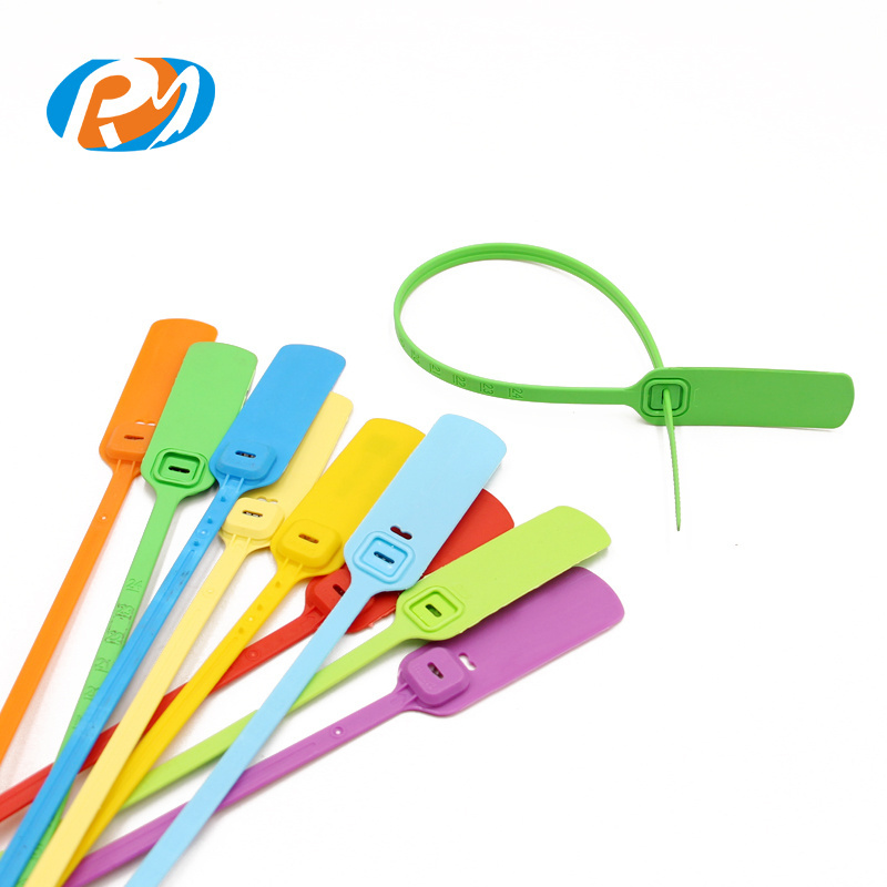 PM-PS6201 Tamper Proof Plastic Label Seal Lock Pull Tight Seal Disposable Plastic Security Seal