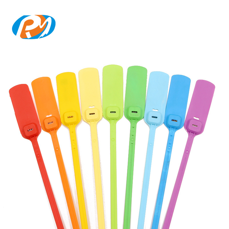 PM-PS6201 Tamper Proof Plastic Label Seal Lock Pull Tight Seal Disposable Plastic Security Seal