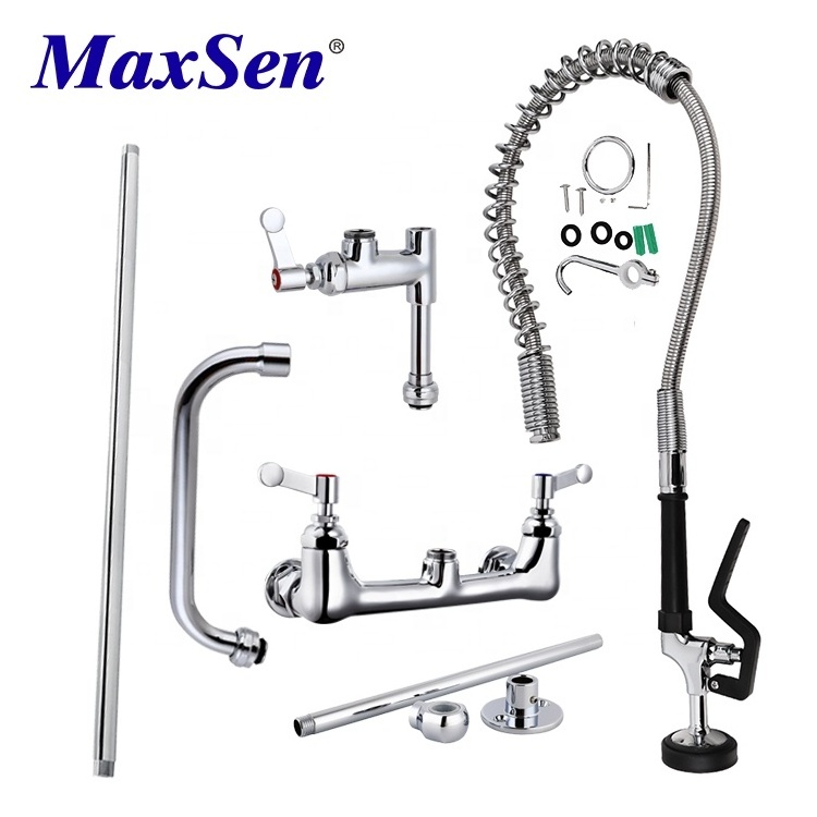 New Arrival Pre rinse Faucet Commercial Spring Sprayer Polished Chrome Pre rinse Faucet Commercial for Kitchen Sink