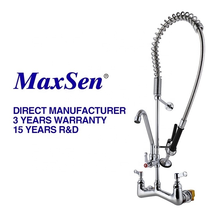 Source Factory Commercial Prerinse Faucet with Pull Out Sprayer High Arc Prerinse Faucet