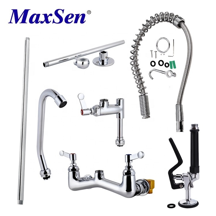 Source Factory Commercial Prerinse Faucet with Pull Out Sprayer High Arc Prerinse Faucet