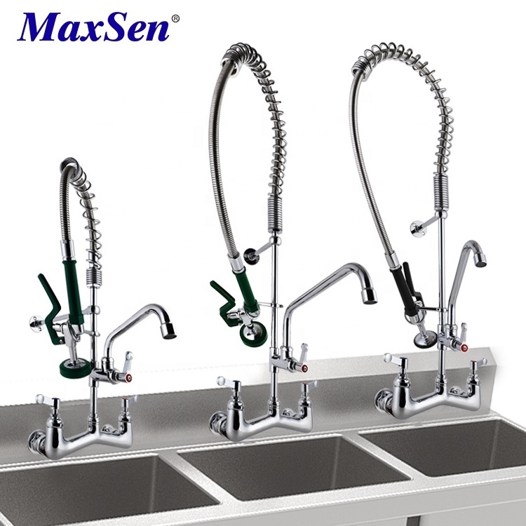 Source Factory Commercial Prerinse Faucet with Pull Out Sprayer High Arc Prerinse Faucet