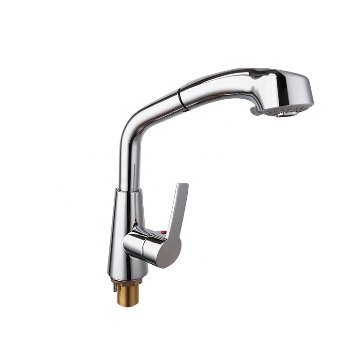 Chrome Single Handle UPC Retractable Pull Out Down Sprayer Kitchen Mixer Taps Faucets with Gravity Ball